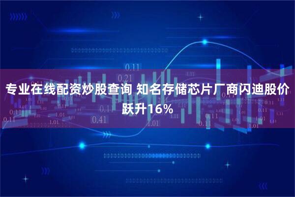 专业在线配资炒股查询 知名存储芯片厂商闪迪股价跃升16%